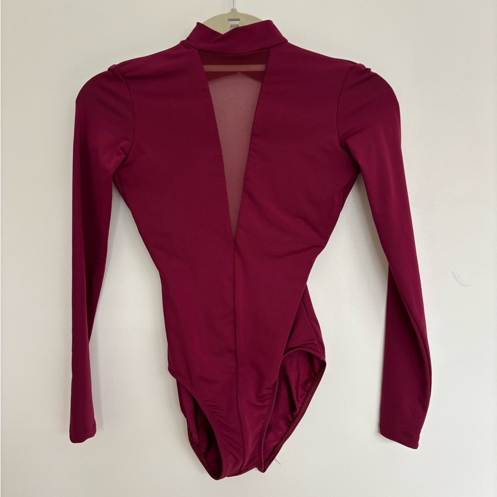 MARIIA Long Sleeve Dance Leotard w/Cutout Back, Size P, Excellent Condition